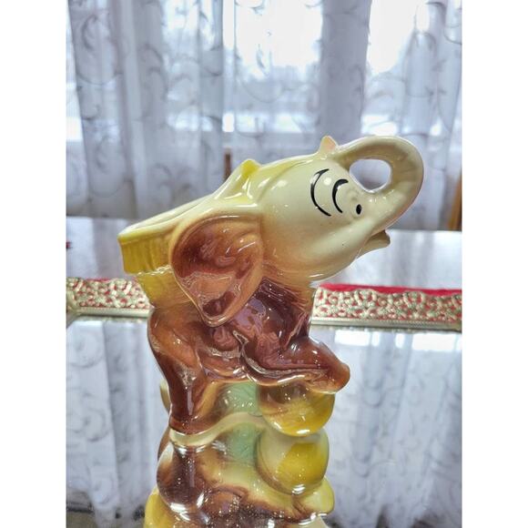 Vintage Circus Elephant Planter, Royal Copley Succulent Planter - Picture 2 of 5